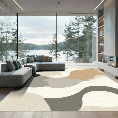 Neutral Flow Organic Shapes Rug
