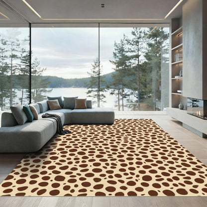Brown Dot Spot Pattern Rug