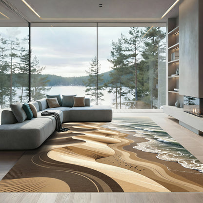 Sandy Hills Coastal Wave Rug