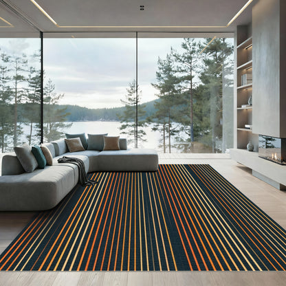 Sunset Ombre Vertical Line Rug
