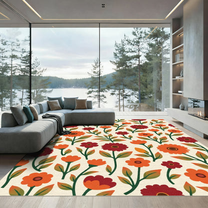 Woodland Autumn Floral Bouquet Rug