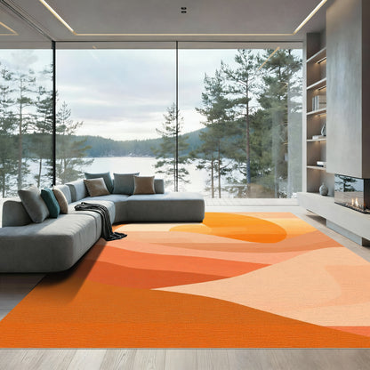 Abstract Sunset Warm Landscape Rug