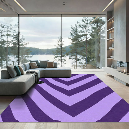 Purple Lavender Chevron Zigzag Rug