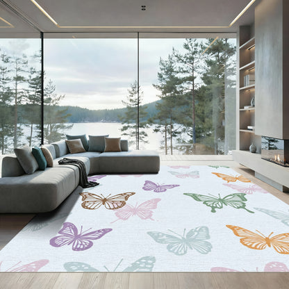 Pastel Butterfly Cluster Repeat Rug