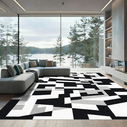 Monochromatic Geometric Abstract Block Rug