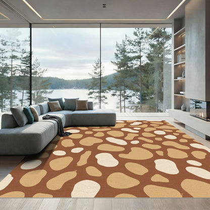 Earthy Tones Organic Blob Rug