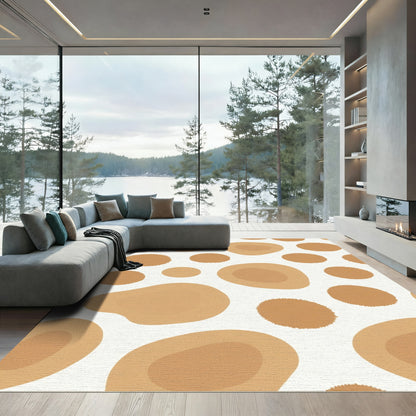 Caramel Spots Blob Arrangement Rug