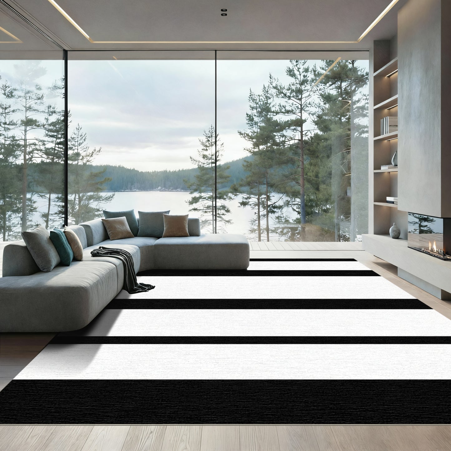 Monochromatic Parallel Line Composition Rug