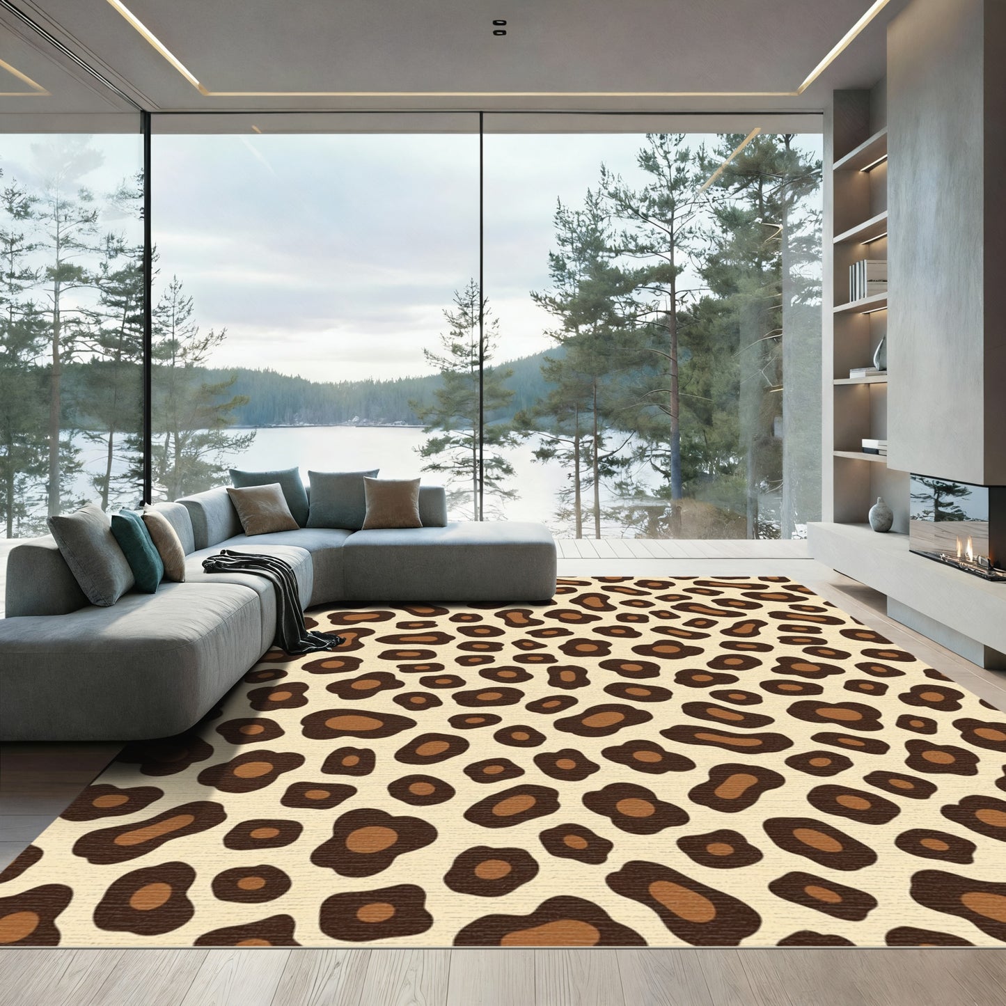 Vivid Cheetah Spots All Over Rug