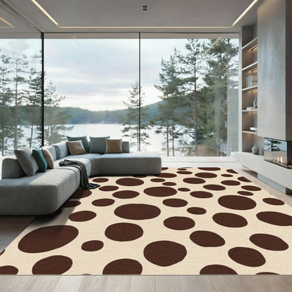 Brown Dot Scatter Rug