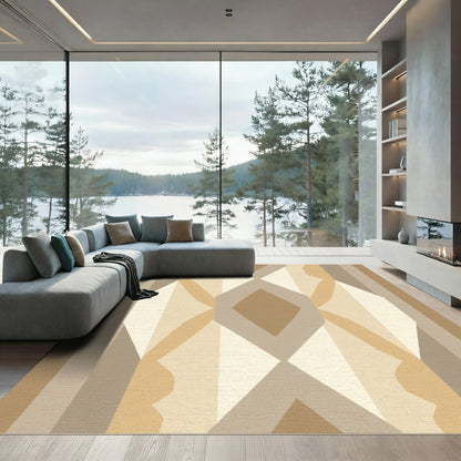 Earthy Geometric Diamond Shape Rug