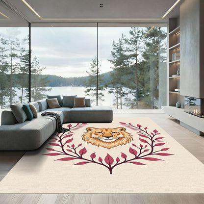 Golden Lion Laurel Wreath Rug