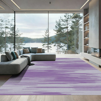 Lavender Abstract Brush Stroke Rug