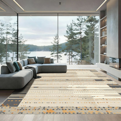 Abstract Speckled Stripe Rug