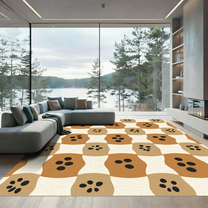 Earthy Tones Spotted Medallion Rug