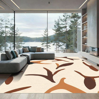 Abstract Earthy Organic Shapes Rug