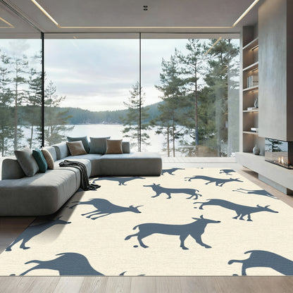 Slate Gray Antelope Repeat Rug