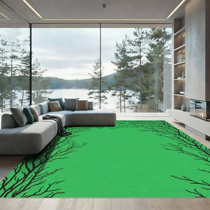 Green Nature Branch Flourish Rug