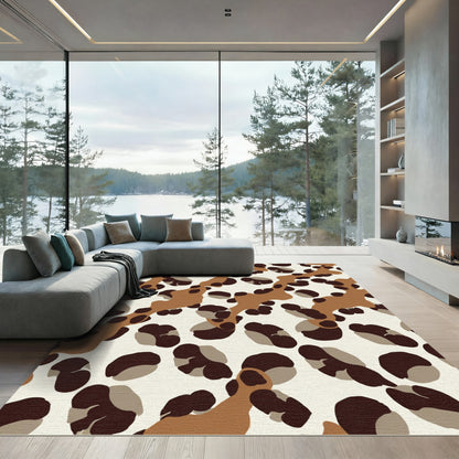 Wild Animal Print Tan Brown Rug