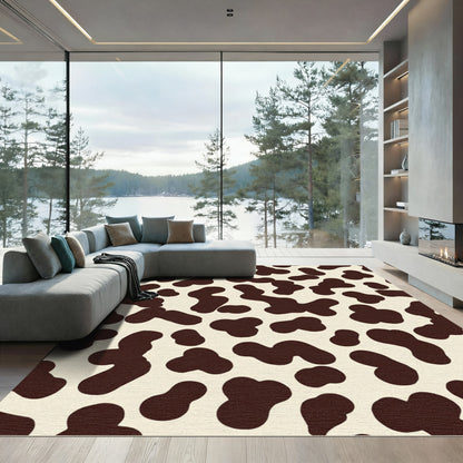 Brown Cream Blotch Spot Rug
