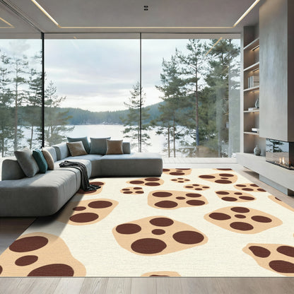 Clay Brown Spot Group Rug