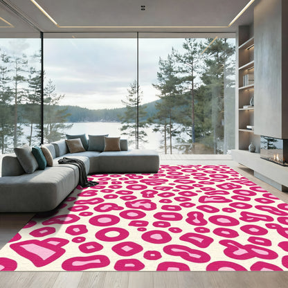 Hot Pink Leopard Spots Rug