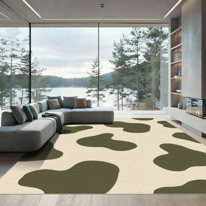 Khaki Cream Organic Spots Rug