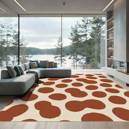 Earthy Brown Organic Spots Rug