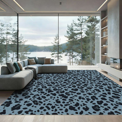 Stunning Slate Cheetah Spots Composition Rug