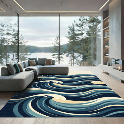 Aqua Tides Aquatic Swirls Rug