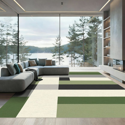 Earthy Geometric Bold Block Rug