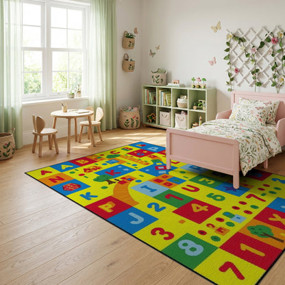 Playful Alphabet Numbers Road Rug