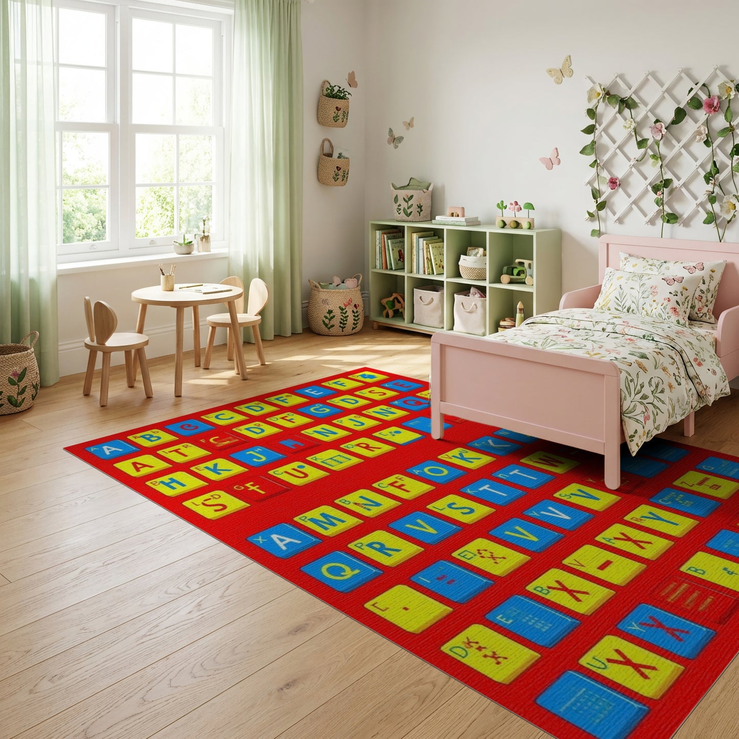 Playful Colorful Alphabet Blocks Rug