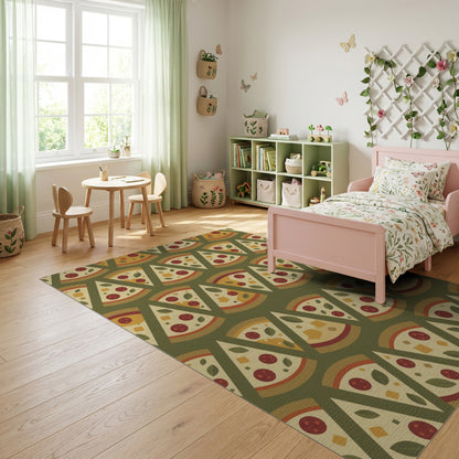 Playful Pepperoni Pizza Slices Rug