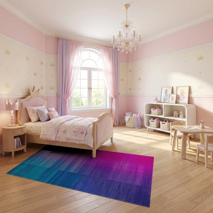 Vibrant Vertical Multicolor Gradient Rug