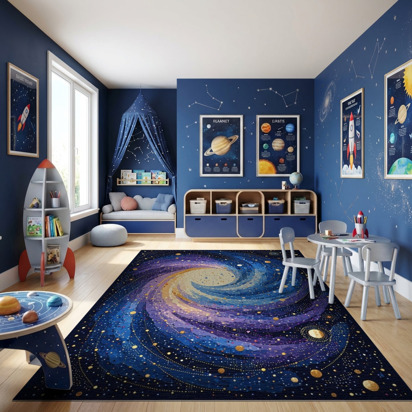Cosmic Spiral Galaxy Starry Rug