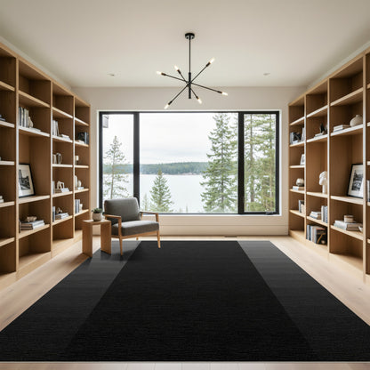 Monochrome Gradient Stripe Texture Rug