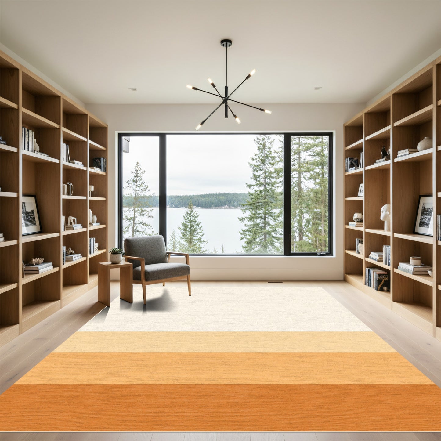Earthy Tones Geometric Band Rug