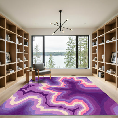 Amethyst Purple Agate Layers Rug