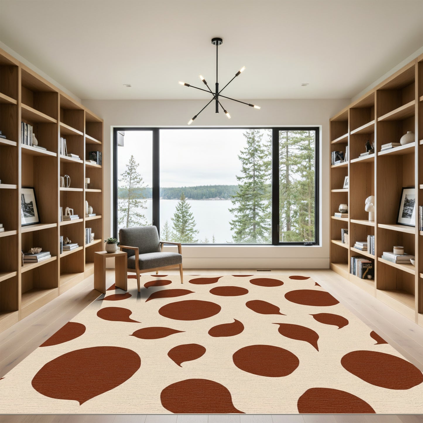 Brown Ochre Organic Spot Rug