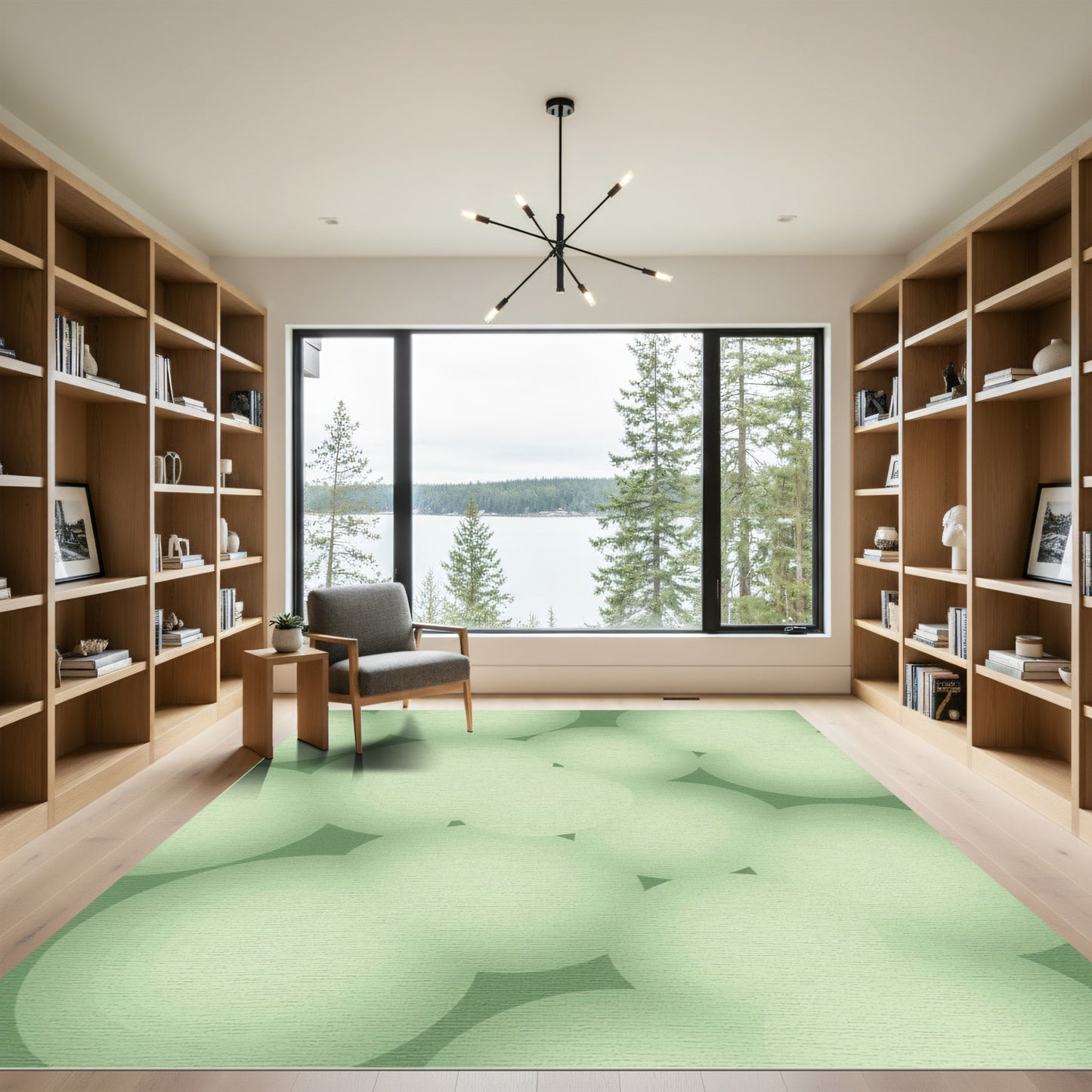 Sage Green Frosted Orb Arrangement Rug