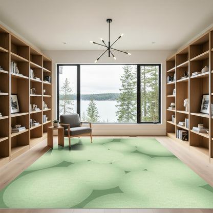 Sage Green Frosted Orb Arrangement Rug