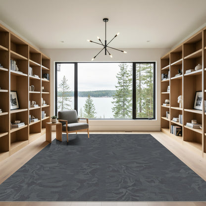 Monochromatic Abstract Swirls Rug