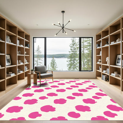 Bright Pink Blob Scatter Diamond Rug