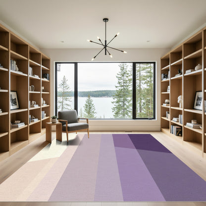 Lavender Graduated Stripes Area Rug