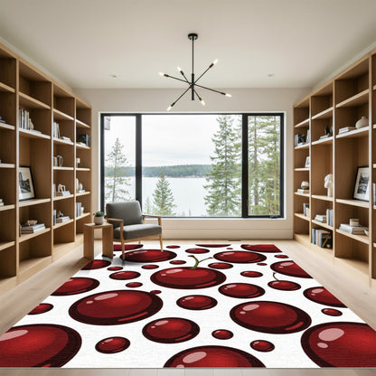 Red Cherry Polka Dot Rug