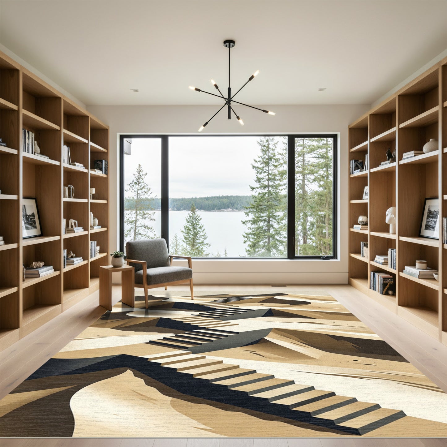Geometric Staircase Desert Vista Rug