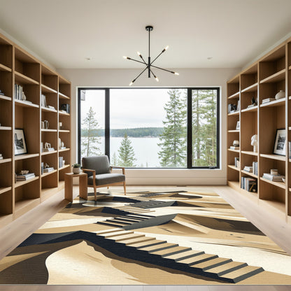Geometric Staircase Desert Vista Rug