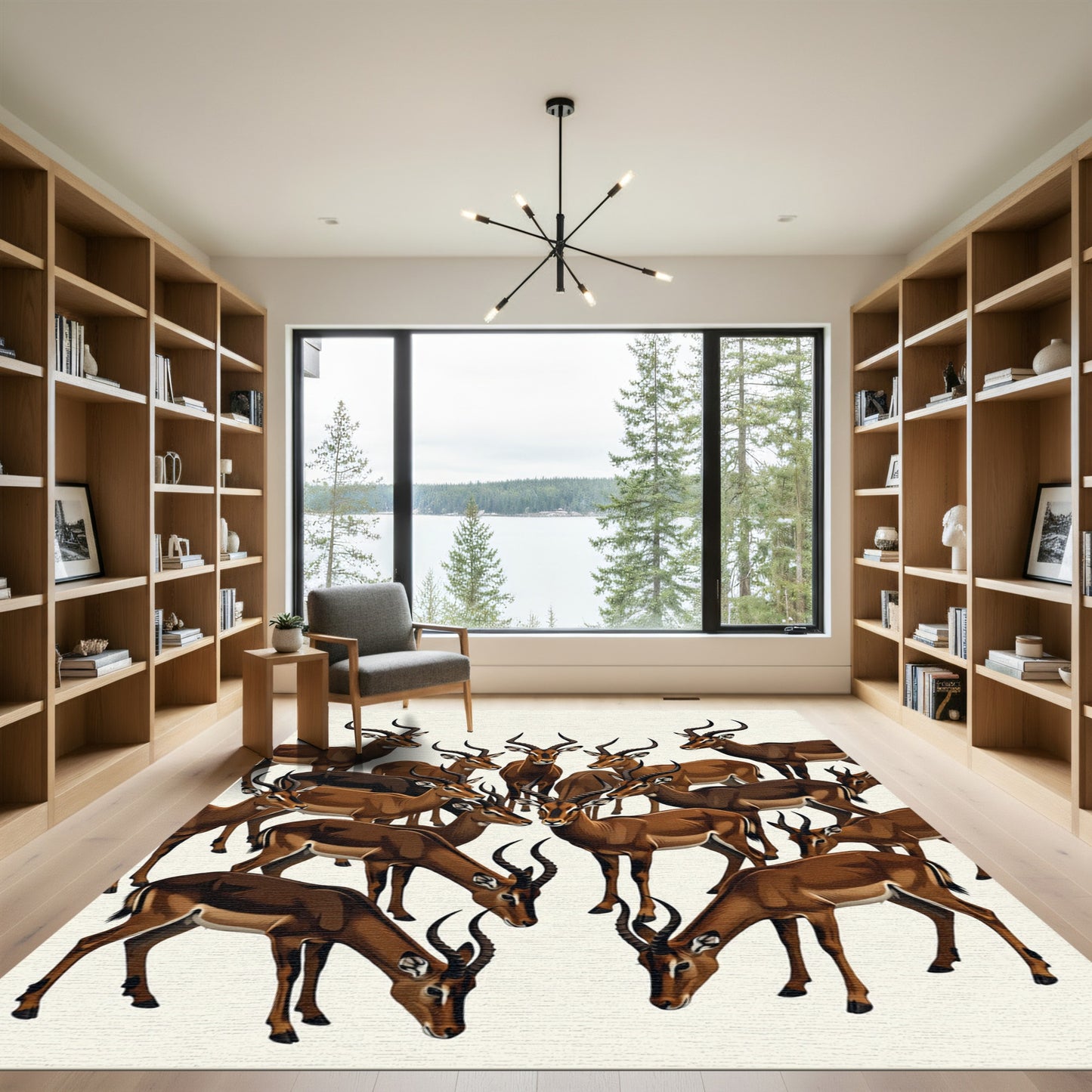 Majestic Brown Impala Savannah Herd Rug