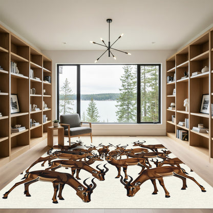 Majestic Brown Impala Savannah Herd Rug